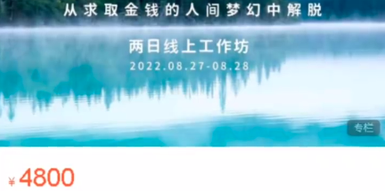 马冉冉“金钱所自来”｜两日线上工作坊价值4900元